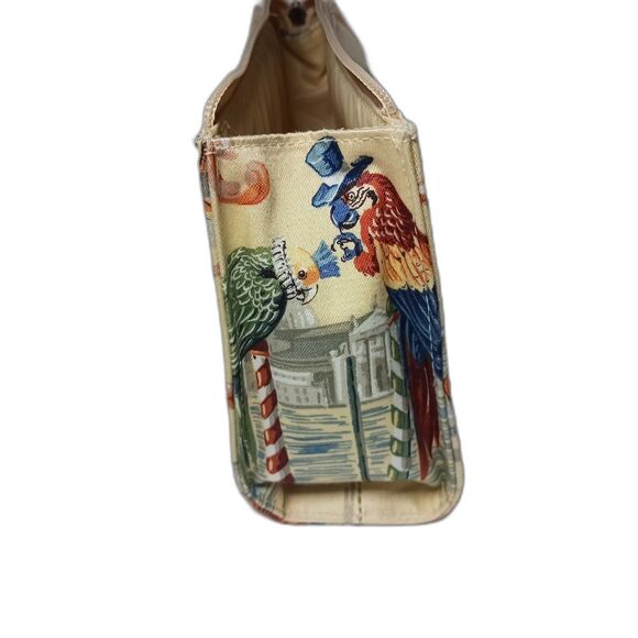 Masquerade Tapestry Beaded Purse Clutch Figure Art Italy - Picture 3 of 10